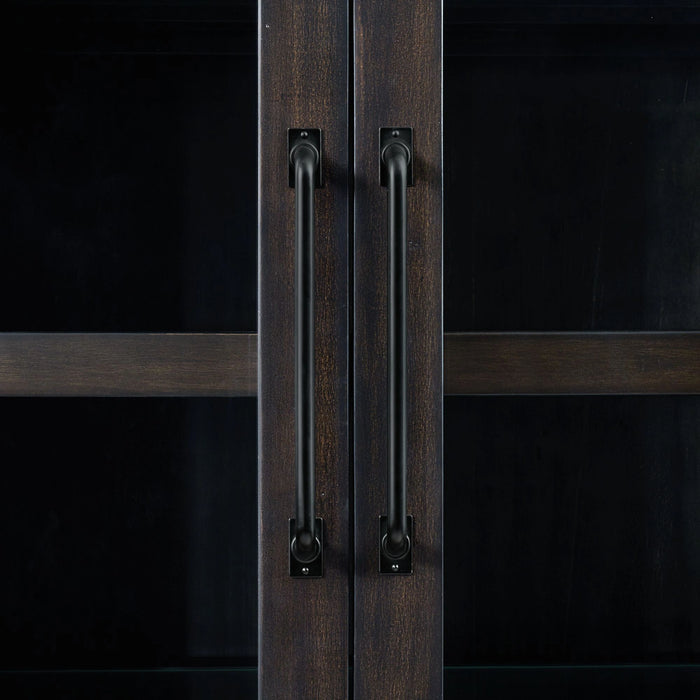 Montrose Server and Hutch with LED Light in Espresso and Brown
