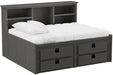 Elements International Cali Kids Twin Wall Bed in Sleek Gray image