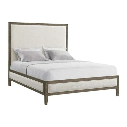 Elements International Versailles King Upholstered Panel Bed in Grey image