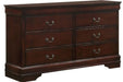Elements International Louis Philippe Dresser in Cherry image