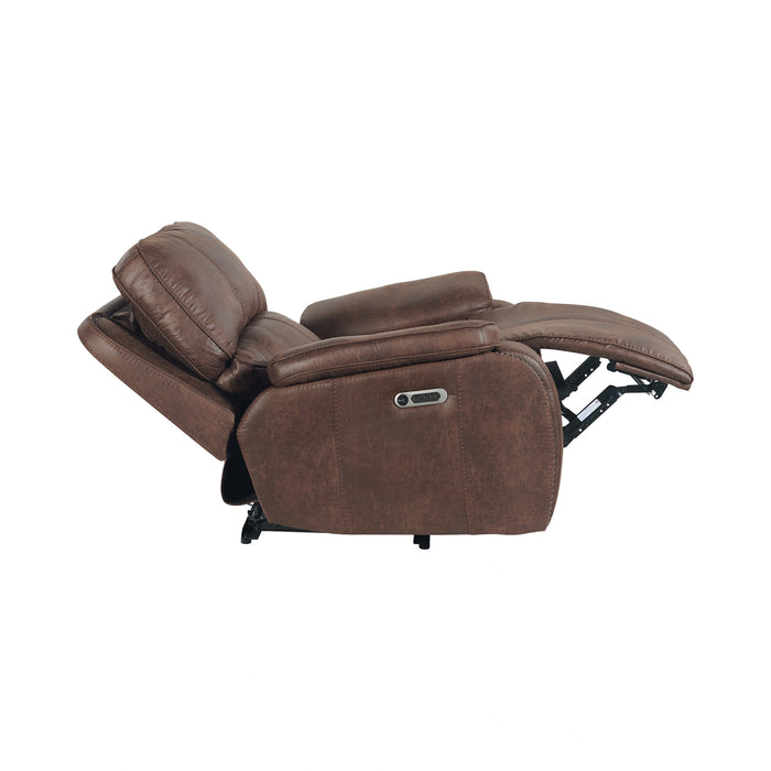 Atlantis Power Motion Recliner with Power Head Recliner in Heritage Brown