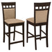 Gabriel Upholstered Counter Height Stools Cappuccino and Beige (Set of 2) image