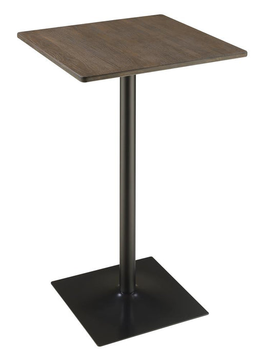 Cavalier Square Bar Table Dark Elm and Matte Black image