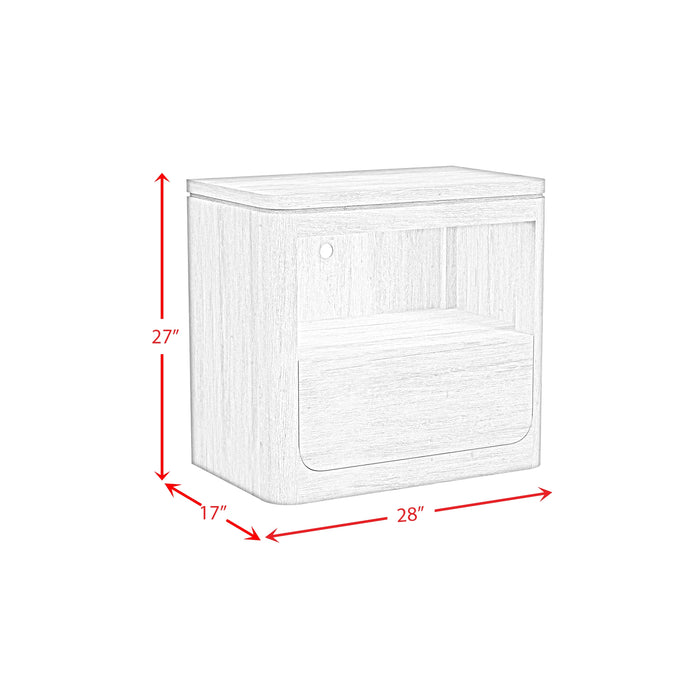 Rosalie Nightstand with USB & LED