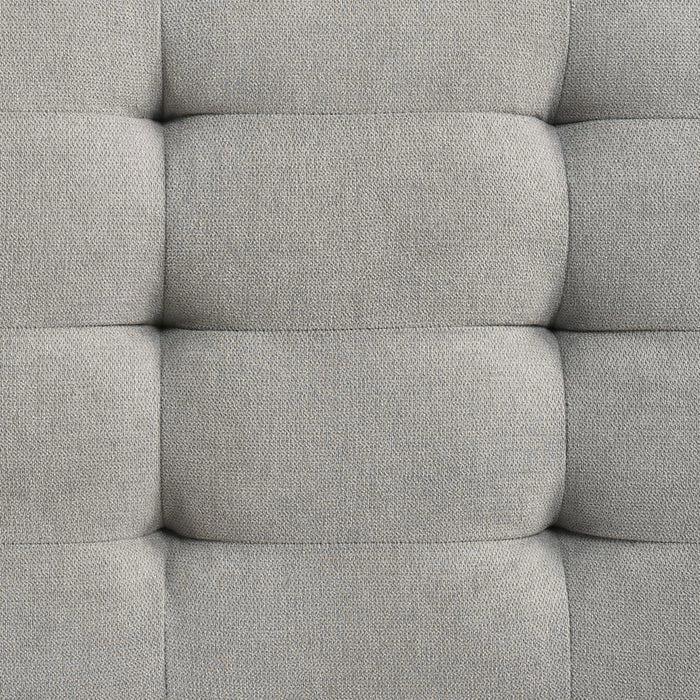 Malibu Bench with Grey Fabric in Walnut