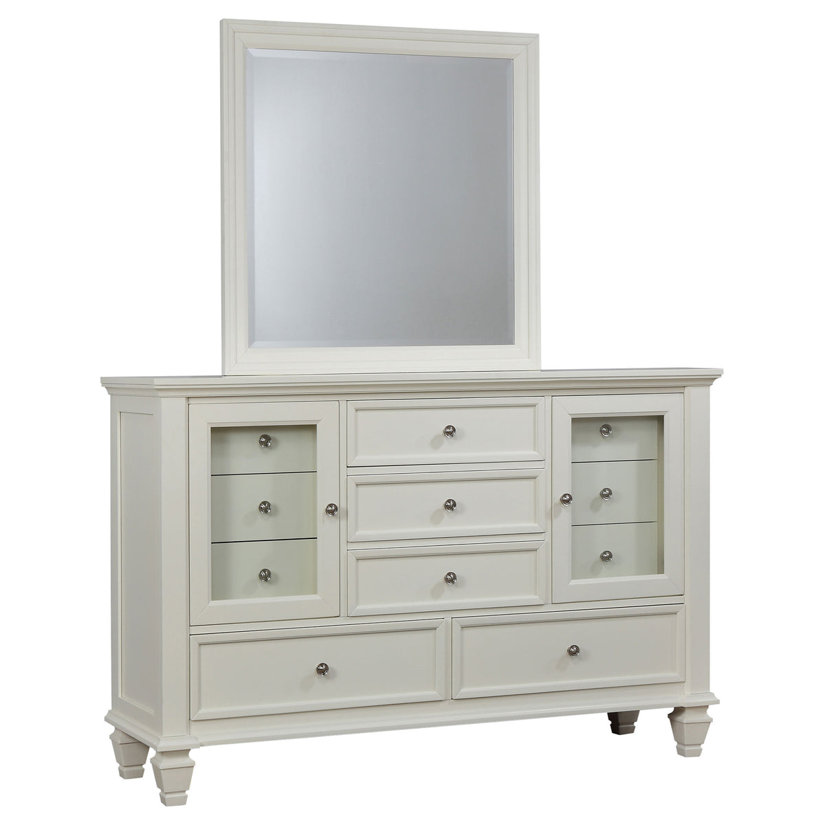 sandy beach dresser Sandy Beach 11-drawer Dresser Cream White  Coaster