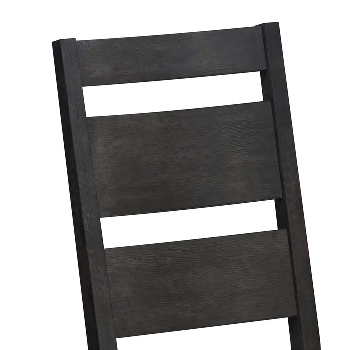 Jemma Wood Back Dining Side Chair with Beige Linen in Dark Espresso (2 Per Carton)