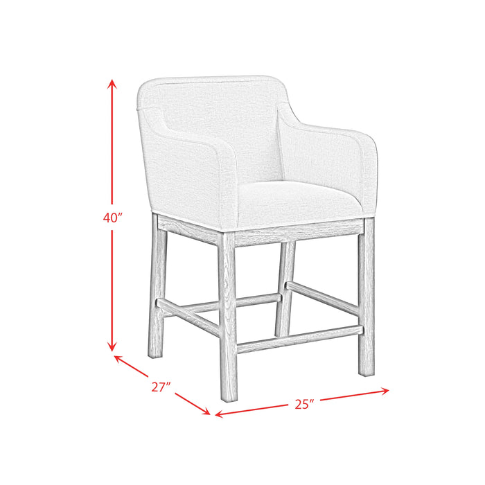 Glinda UPH Chair with Light Grey Fabric in Brown (2 Per Carton)