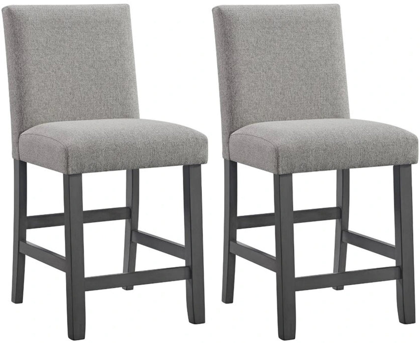 Elements International Seneca Counter Height Dining Chair (Set of 2) in Grey image
