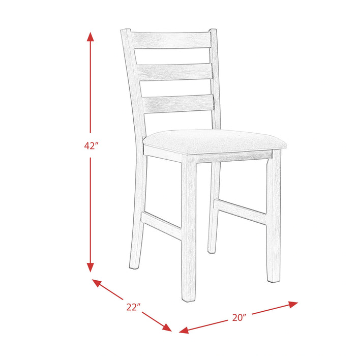 Martin Side Chair with Grey Fabric - Black Finish (2 Per Carton)