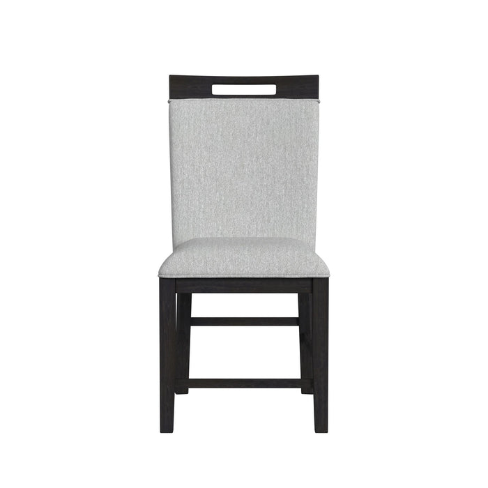 Transcend Side Chair with Light Grey Fabric in Charcoal (2 Per Carton)