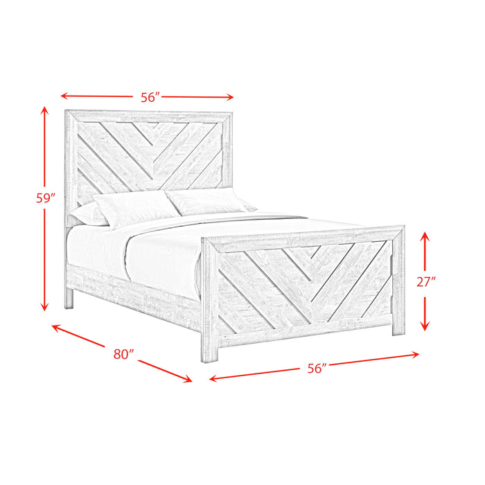 Ellen Panel Bedroom Set in White