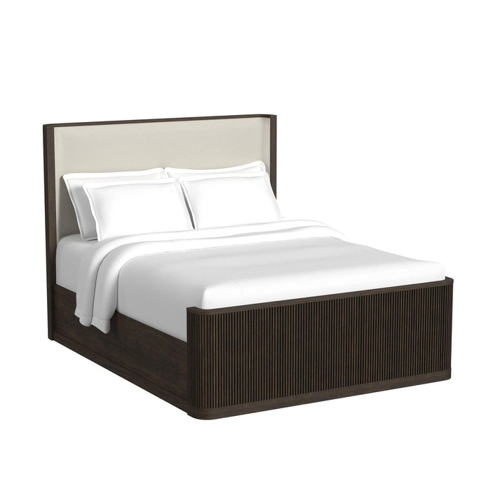 Sylvie UPH Bedroom Set with White Fabric