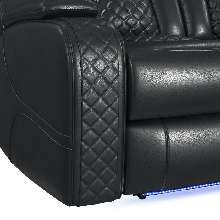 Carlo Power Motion Sofa with Power Headrest, Dropdown Table, Power Strip, LED and Reading Light