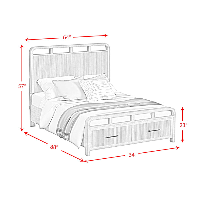 Ridgemont Storage Bedroom Set in Black with Grain
