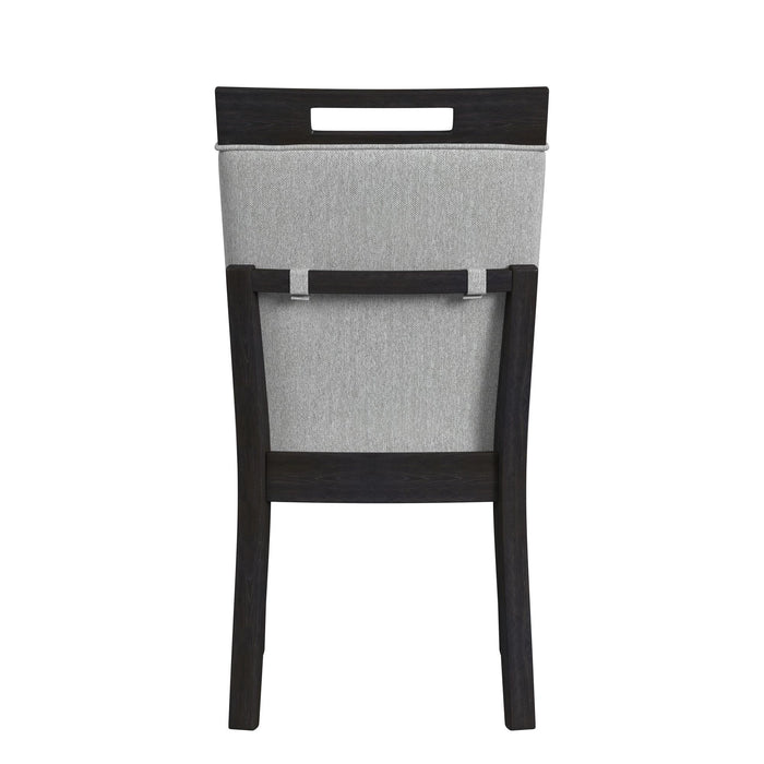 Transcend Side Chair with Light Grey Fabric in Charcoal (2 Per Carton)