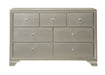 Crown Mark Lyssa 6 Drawer Dresser in Embossed Crocodile Pattern image
