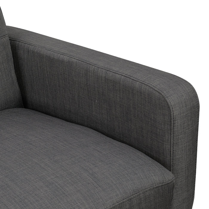 Hadley Sofa & Loveseat Set in Charcoal