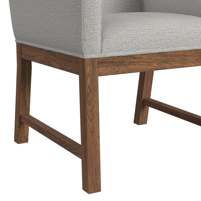 Glinda UPH Chair with Light Grey Fabric in Brown (2 Per Carton)