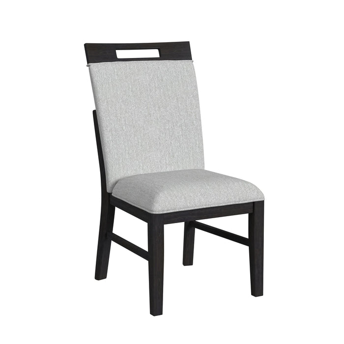 Transcend Side Chair with Light Grey Fabric in Charcoal (2 Per Carton)