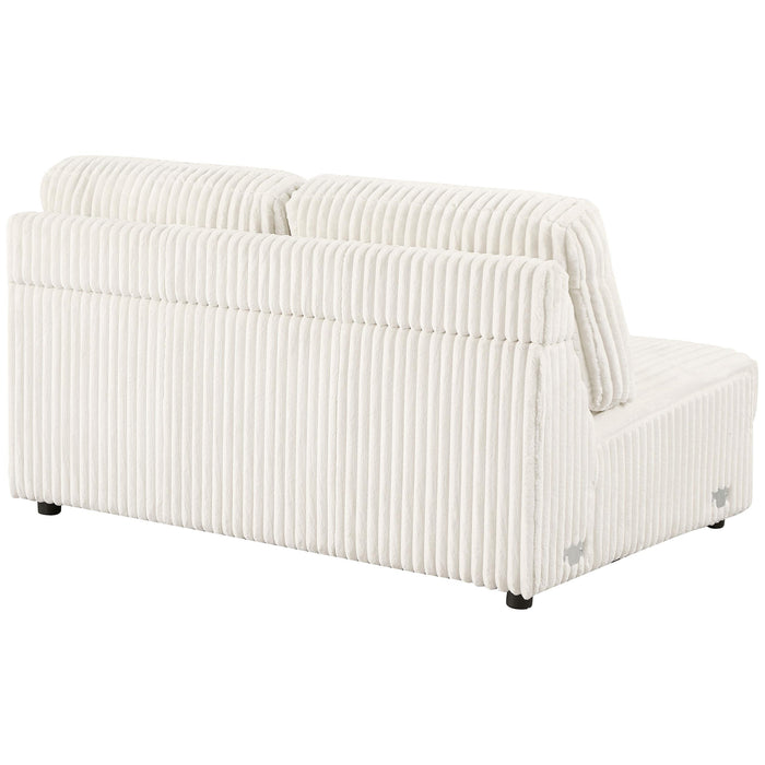 Emberson Upholstered Armless Loveseat Ivory