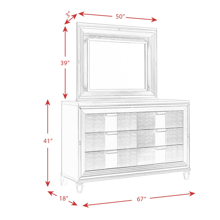 Twenty Nine Dresser & Mirror Set White