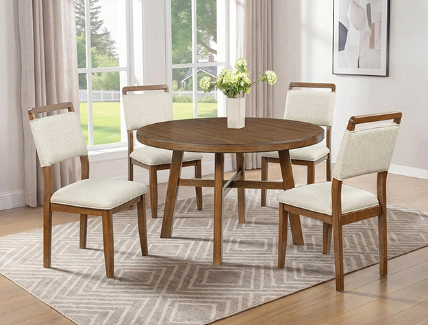 Blanche Round Dining Table Brown