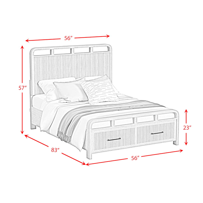 Ridgemont Storage Bedroom Set in Black with Grain