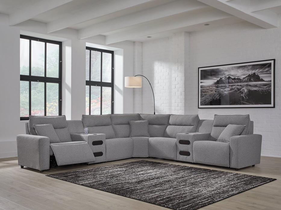 Modmax II Power Reclining Sectional with Audio Consoles - In Home Furniture (San Antonio, TX)