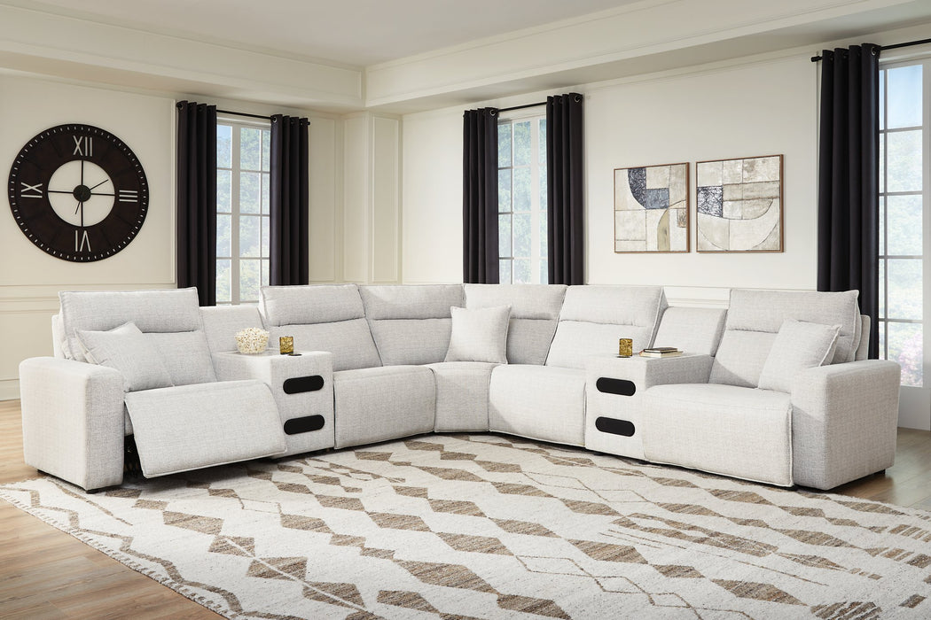 Modmax II Power Reclining Sectional with Audio Consoles - In Home Furniture (San Antonio, TX)