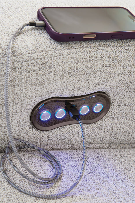 Modmax II Power Reclining Sectional with Audio Consoles - In Home Furniture (San Antonio, TX)