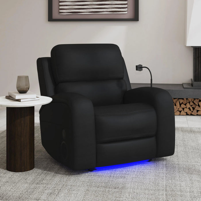 Euphora P3 Power Glider Recliner W/Heat & Massage, Music, Ipad holder W/wireless charger and USBC in Aline Black