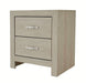 Crown Mark Furniture Jaylen 2 Drawer Nightstand in Gray image