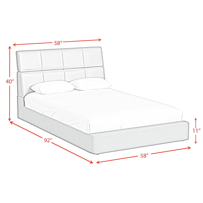 Valari Bed in Grey PU