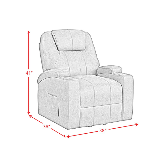 Kenmore P1 Lift Chair with Heat Massage in Simba DK Grey
