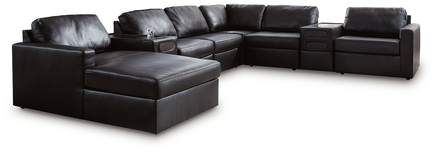 Modmax II Sectional with Chaise and Audio Consoles - In Home Furniture (San Antonio, TX)