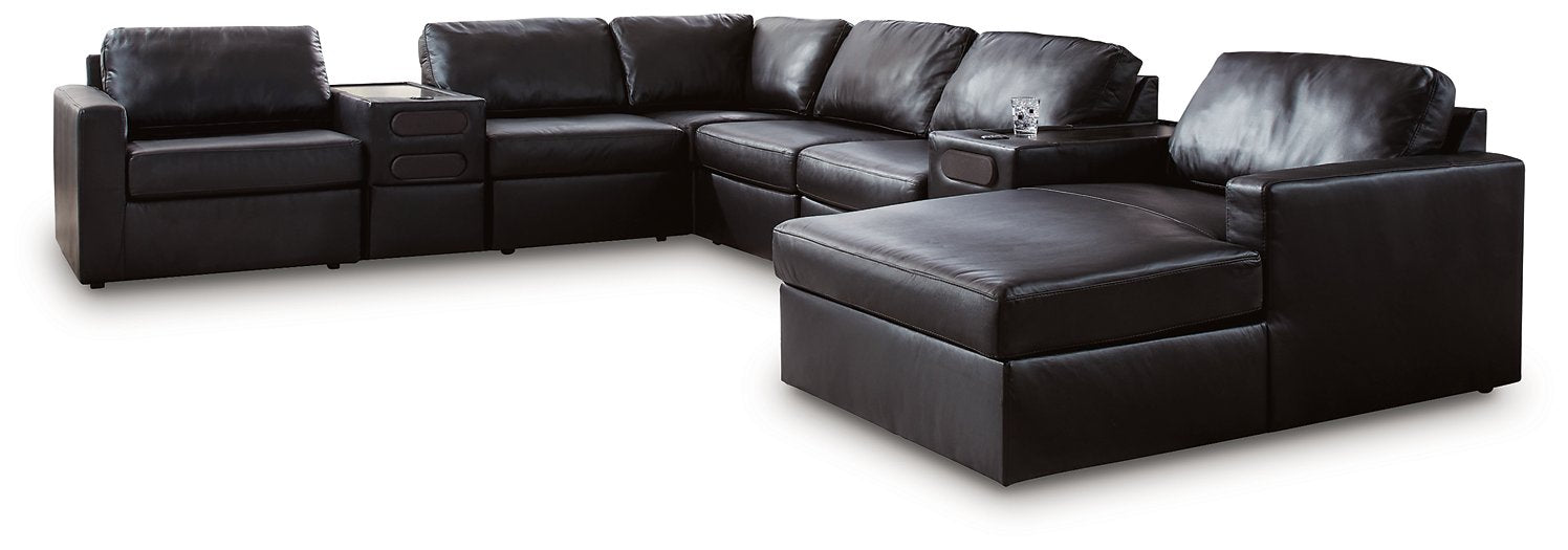 Modmax II Sectional with Chaise and Audio Consoles - In Home Furniture (San Antonio, TX)