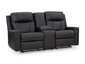 Mackmenville Reclining Loveseat with Console - In Home Furniture (San Antonio, TX)