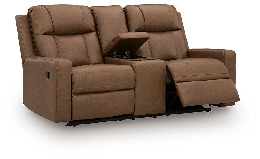 Mackmenville Reclining Loveseat with Console - In Home Furniture (San Antonio, TX)