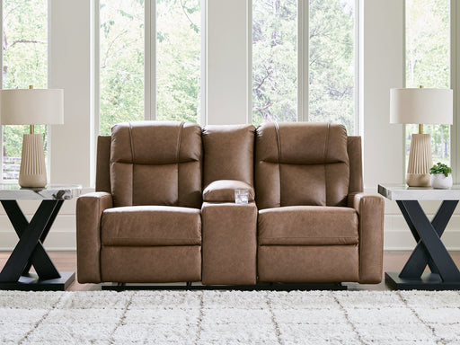 Mackmenville Reclining Loveseat with Console - In Home Furniture (San Antonio, TX)