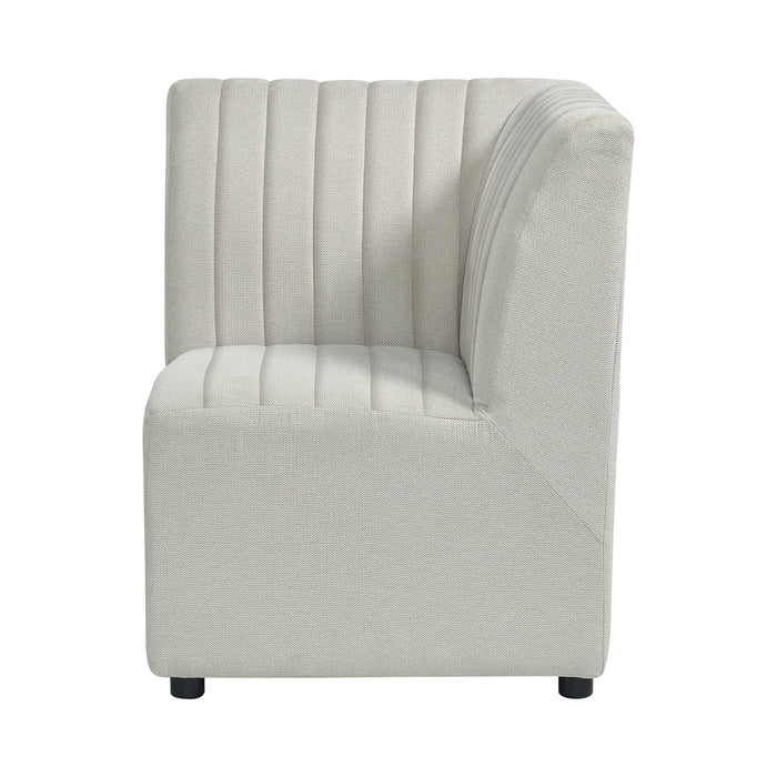 Jemma Upholstered Corner Chair in Beige Linen
