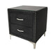 Crown Mark Furniture Lucinda 2 Drawer Nightstand in Black image