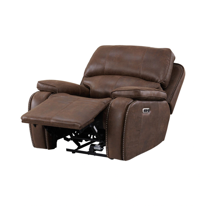 Atlantis Power Motion Recliner with Power Head Recliner in Heritage Brown