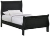 Elements International Louis Philippe Twin Panel Bed in Black image