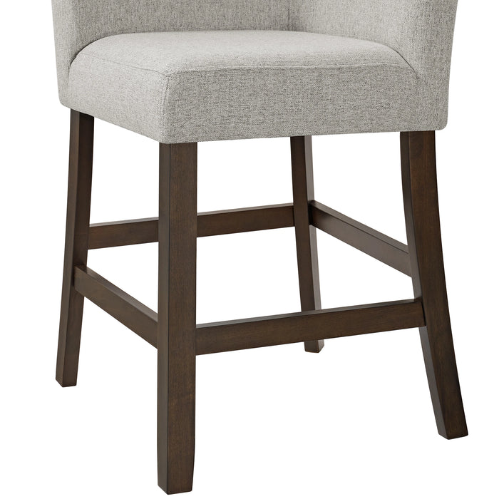 Seneca Counter 3PC Corner Bench with Grey Fabric