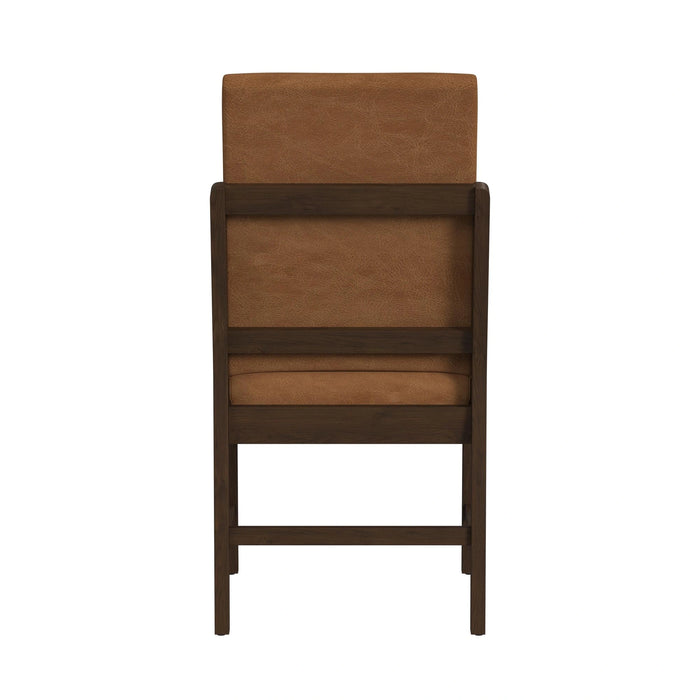 Brisbane Standard Height Dining Set in Brown-Table and Four Fabric Chairs