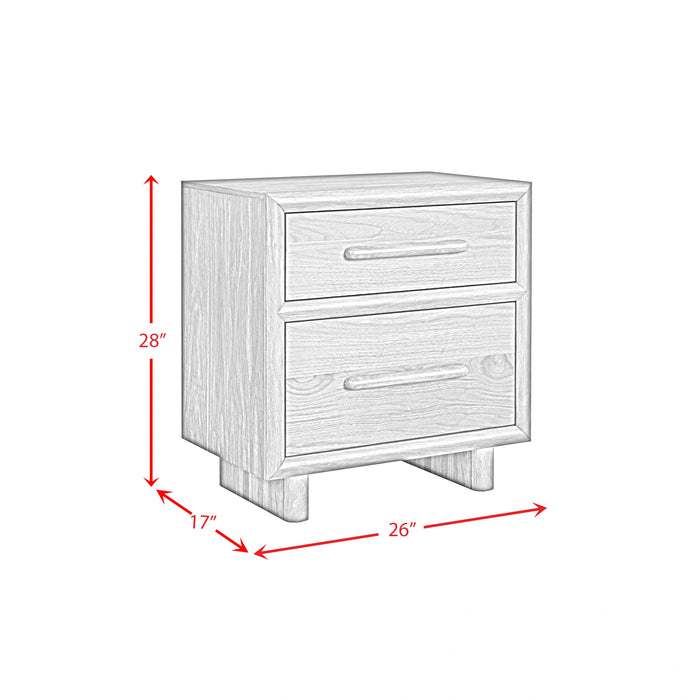 Brisbane UPH Bedroom Set with Boucle Beige and LED