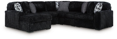 Midnight-Madness Sectional with Chaise - In Home Furniture (San Antonio, TX)