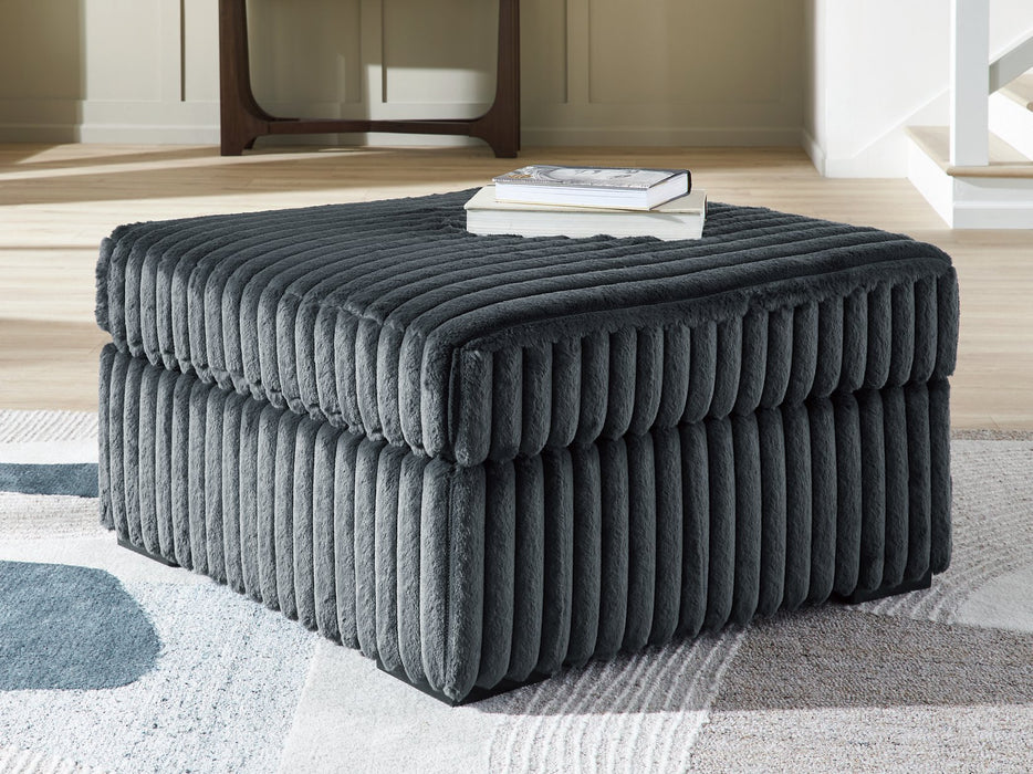 Midnight-Madness Oversized Accent Ottoman - In Home Furniture (San Antonio, TX)