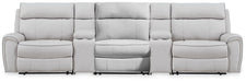 Social Pointe Reclining Sectional with Storage Consoles - In Home Furniture (San Antonio, TX)